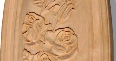 Geometric wood carving